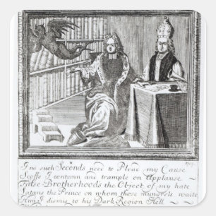 De hofkerskampion, die zijn eigen huisbaas leidt vierkante sticker