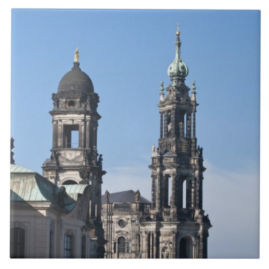 De hofkirche (Hofkerk) Dresden Tegeltje (Voorkant)