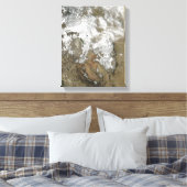 De hoge pieken van de Rocky Mountains Canvas Afdruk (Insitu (Slaapkamer))