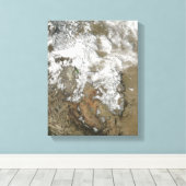 De hoge pieken van de Rocky Mountains Canvas Afdruk (Insitu (Houten vloer))