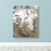 De hoge pieken van de Rocky Mountains Canvas Afdruk (Insitu (Houten vloer))