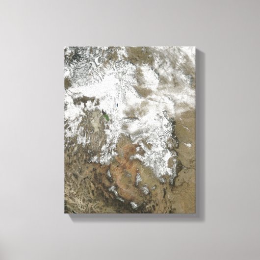 De hoge pieken van de Rocky Mountains Canvas Afdruk (Voorkant)