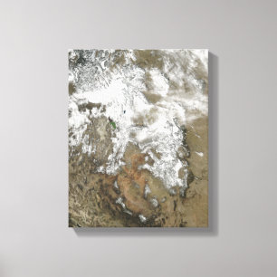 De hoge pieken van de Rocky Mountains Canvas Afdruk