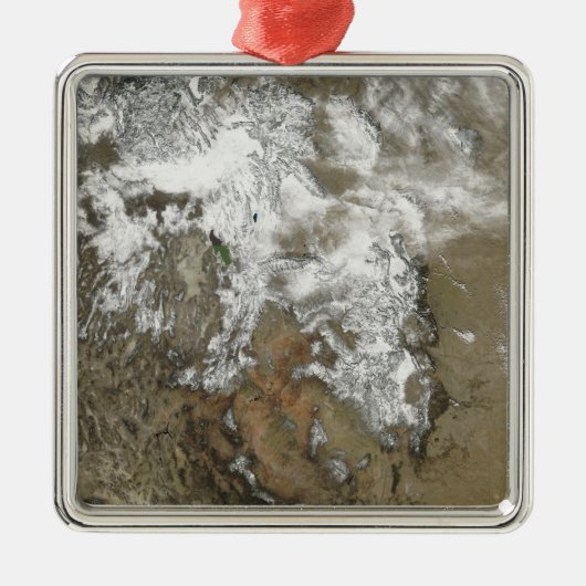 De hoge pieken van de Rocky Mountains Metalen Ornament (Voorkant)