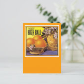 De hoge Sinaasappels van Californië van de Bal Briefkaart (Staand voorkant)