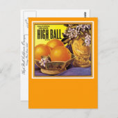 De hoge Sinaasappels van Californië van de Bal Briefkaart (Voorkant / Achterkant)