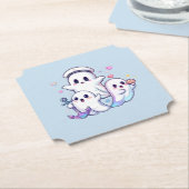 De hoge Zeeen achtervolgen! Kartonnen Onderzetters (Gekanteld)