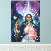 De Hogepriesteres geactiveerd - goddelijke vrouwel Canvas Afdruk (Insitu (Houten vloer))