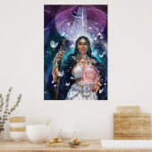 De Hogepriesteres geactiveerd - goddelijke vrouwel Poster (Keuken)