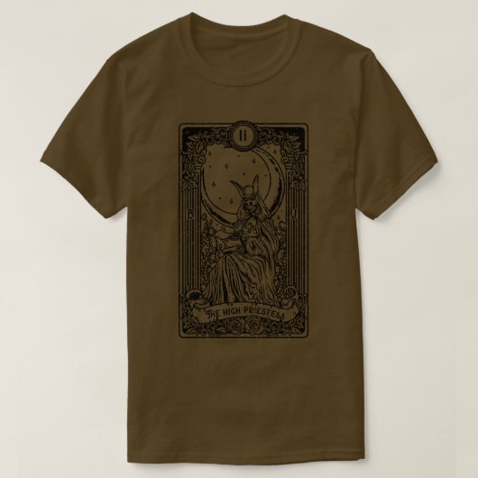 De hogepriesteres I Tarot d I Fortune Teller 3 T-shirt (Design voorkant)