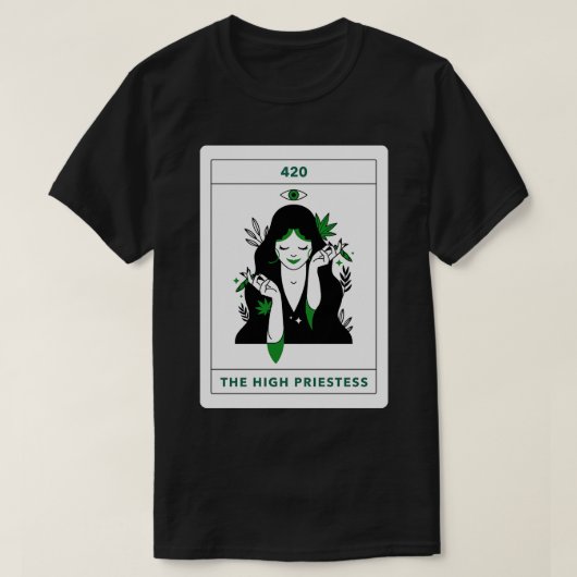 De hogepriesteres Tarot de Godin T-shirt (Design voorkant)