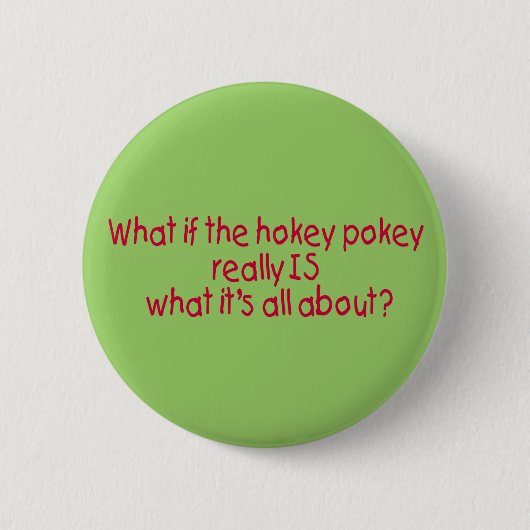 De Hokey Pokey-Button Ronde Button 5,7 Cm (Voorkant)
