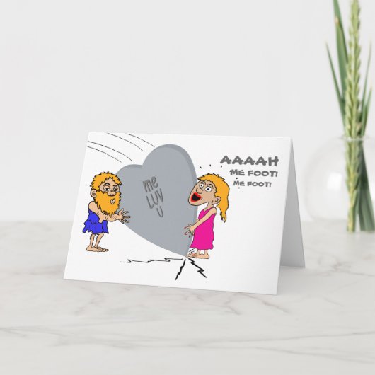 De Holbewoner van Valentijn Feestdagen Kaart (Voorkant)