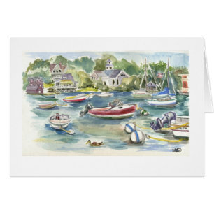 De Hole Harbour-scène van Wood
