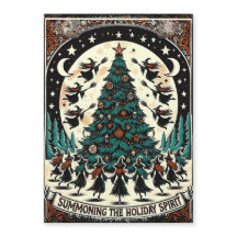 De Holiday Spirit Wenskaart Witch oproepen