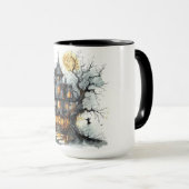 De holle uitkijktoren - Moonrise over Dreadspire Mok (Voorkant rechts)