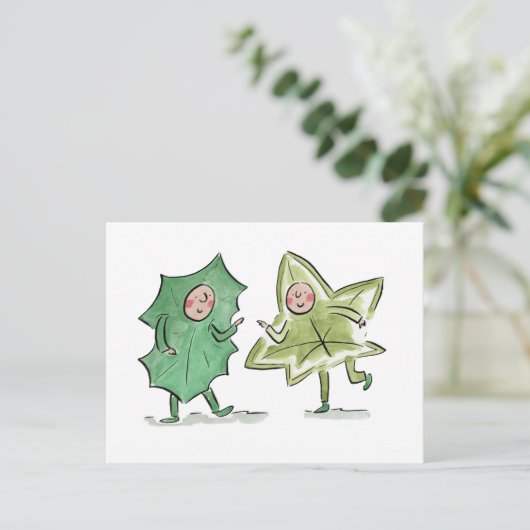 De Holly en de Ivy Briefkaart (Staand voorkant)