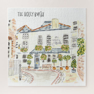 De Holly Struik London Pub Waterverf Art Legpuzzel
