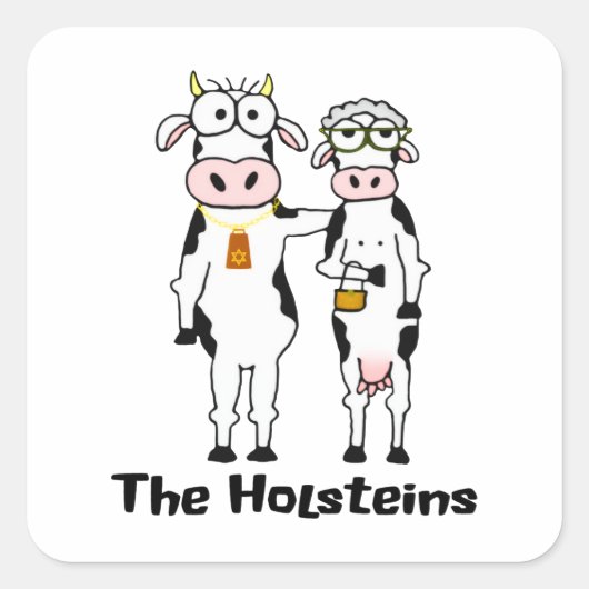 De Holsteins Vierkante Sticker (Voorkant)