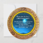 DE HOLY FAMILY CHRISTMAS PARTY Blue Sapphire Gem Kaart (Achterkant)