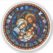 De Holy Family Glas in lood stijl vinyl Sticker (Voorkant)