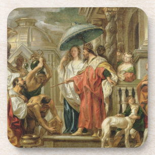 De homage van Caliph Harun Al-Rashid naar Charlema Bier Onderzetter