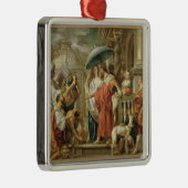 De homage van Caliph Harun Al-Rashid naar Charlema Metalen Ornament (Rechts)