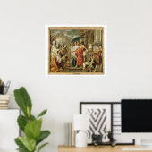 De homage van Caliph Harun Al-Rashid naar Charlema Poster (Thuiskantoor)