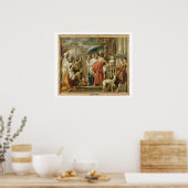 De homage van Caliph Harun Al-Rashid naar Charlema Poster (Keuken)