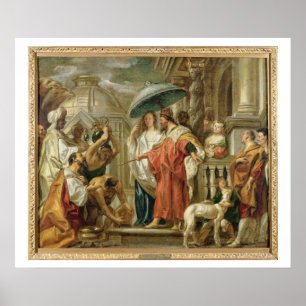 De homage van Caliph Harun Al-Rashid naar Charlema Poster