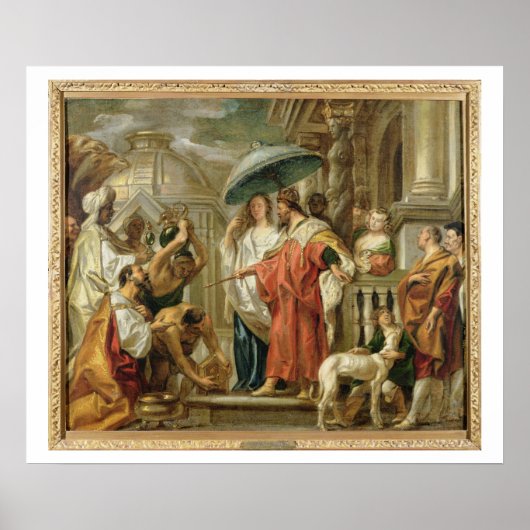 De homage van Caliph Harun Al-Rashid naar Charlema Poster (Voorkant)