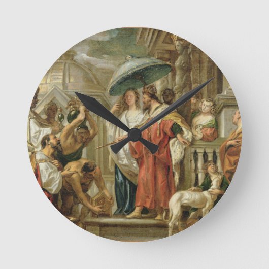 De homage van Caliph Harun Al-Rashid naar Charlema Ronde Klok (Voorkant)