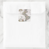 De Homanns erfgenamen kaart van Amerika Vierkante Sticker (Tas)