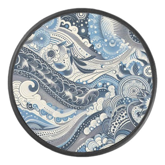 De Home Studio Indigo Bloom Hockey Puck (Voorkant)