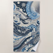 De Home Studio Indigo Bloom Strandlaken (Voorkant)