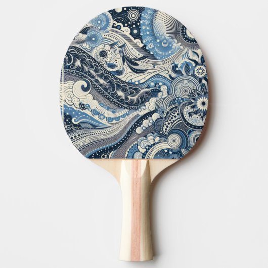 De Home Studio Indigo Bloom Tafeltennisbatje (Voorkant)