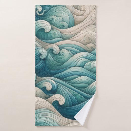 De Home Studio Oceaan Golf Zwervel  Badhanddoek (Badhanddoek)
