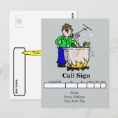 De Homebrew QSL-kaart past het aan! Briefkaart (Voorkant / Achterkant)