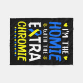 De homie met extra chromie down syndroom Awarene Fleece Deken (Voorkant (Horizontaal))