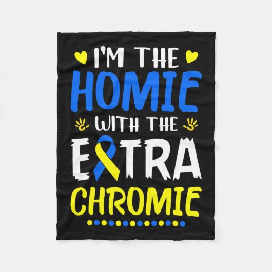 De homie met extra chromie down syndroom Awarene Fleece Deken (Voorkant)