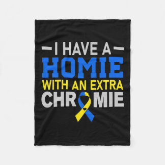 De homie met extra chromie down syndroom Awarene Fleece Deken