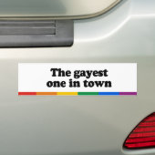 De homofielste van de stad bumpersticker (Op auto)