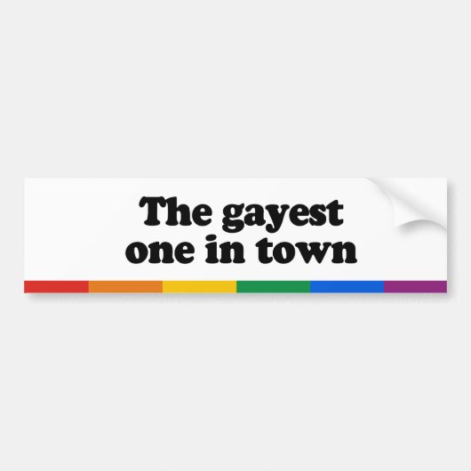 De homofielste van de stad bumpersticker (Voorkant)