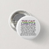 De homoseksuele levensstijl ronde button 3,2 cm (Voorkant /achterkant)
