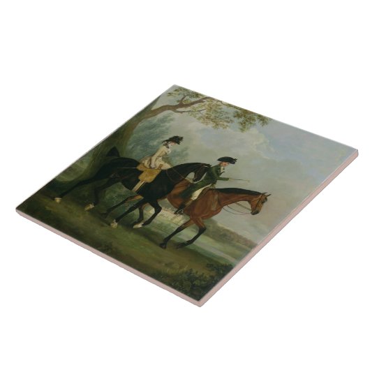 De Hon. Marcia Pitt Riding met haar broer, de Tegeltje (Zijkant)