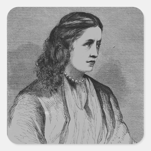 De Hon. Mevrouw Yelverton Vierkante Sticker (Voorkant)