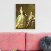 De Hon. Rachel Hamilton en haar broer Canvas Afdruk (Insitu (Woonkamer))