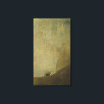 De hond, 1820-23 canvas afdruk<br><div class="desc">Afbeelding: 7066 The Dog,  1820-23 (olie op gipsplaat op doek),  Goya y Lucientes,  Francisco Jose de (1746-1828) / Prado,  Madrid,  Spanje / The Bridgeman Art Library</div>