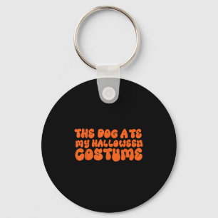 De hond at mijn Halloween-kostuum Sleutelhanger