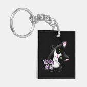 De hond deed het Cat Sleutelhanger (Voorkant Links)